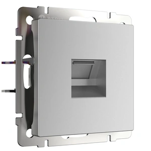 Изображение Телефонная розетка  RJ-11 (серебряный) W1182006