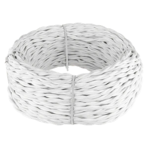 Изображение Ретро кабель витой 2х2,5 (белый) 50 м W6452601
