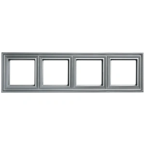 Изображение Рамка на 4 поста EcoProfi Deco алюминий EPD484AL Jung