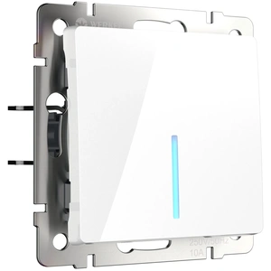 Изображение Выключатель одноклавишный с подсветкой (белый) W1110101