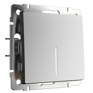 Изображение Выключатель одноклавишный с подсветкой (серебряный матовый) W1110165