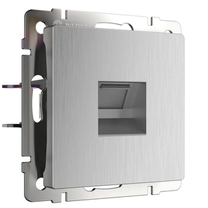 Изображение Розетка Ethernet RJ-45 (cеребряный рифленый) W1181009