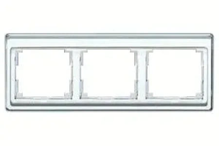 Изображение Рамка тройная, для горизонтального монтажа Jung SL 500, белое стекло sl5830ww SL 500
