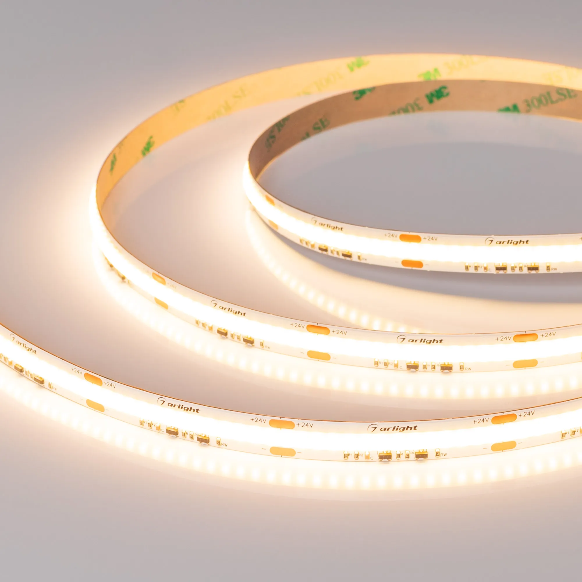 Лента COB-X560-10mm 24V Dim-To-Warm (14 W/m, IP20, 5m) (Arlight, Dim-To-Warm) - Изображение