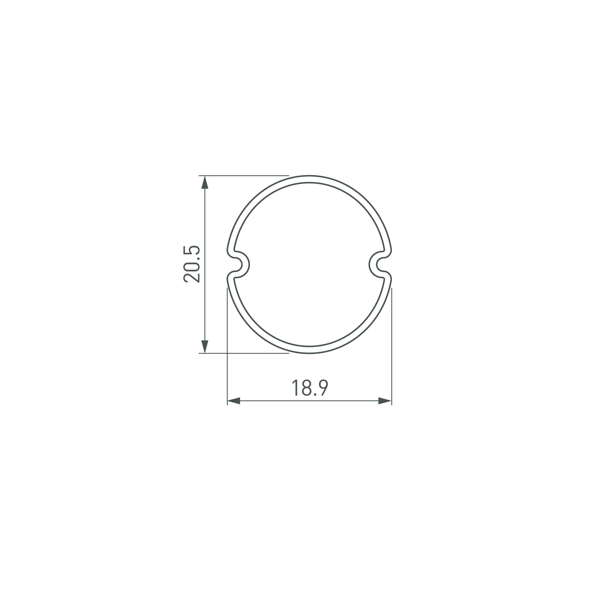 Экран ARH-ROUND-D20-DUAL-2000 OPAL (Arlight, Пластик) - Изображение