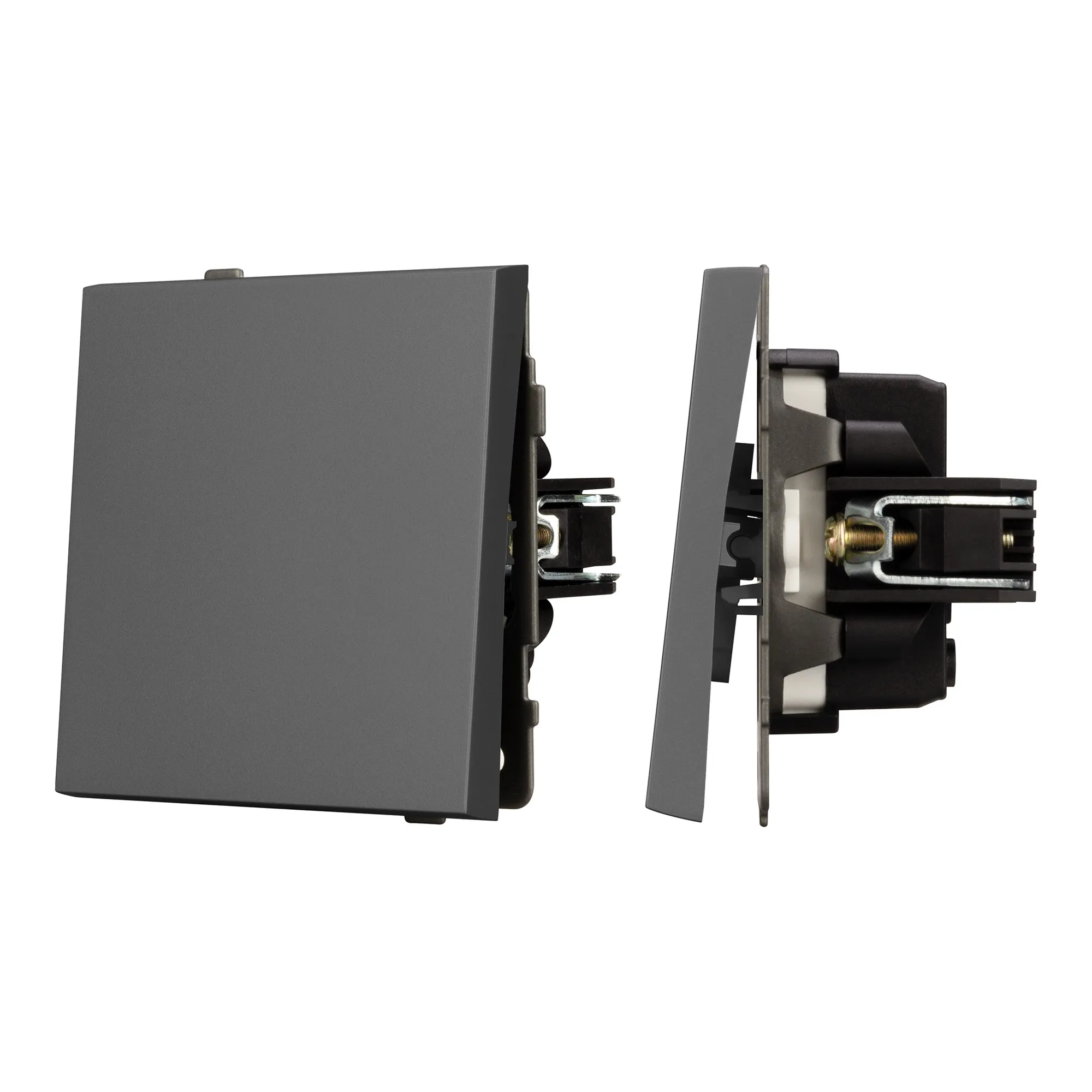 Механизм выключателя одноклавишный непроходной SWT-TENDO-MK01-SFPL-GR (230V, 10A) (Arlight, -)