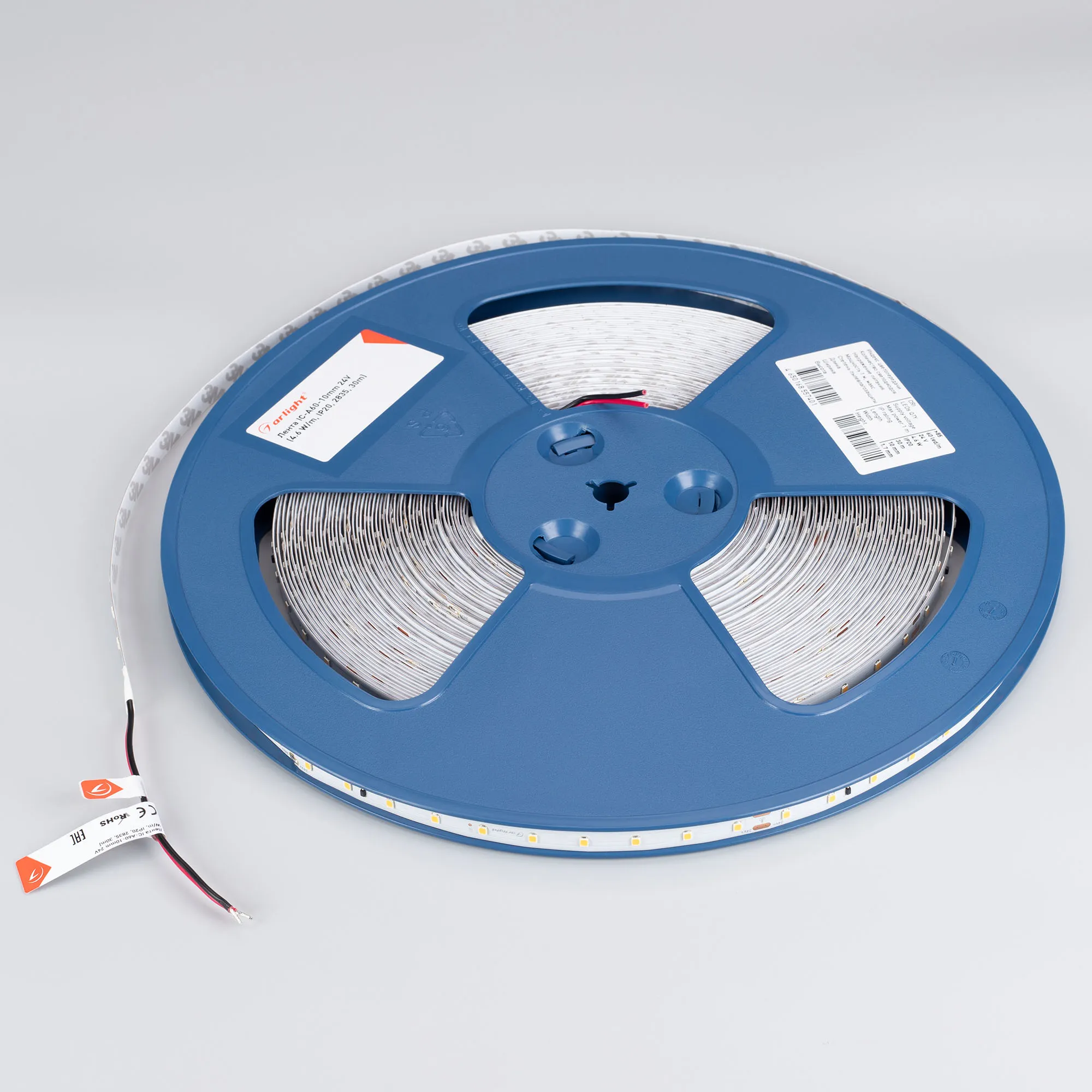 Лента светодиодная IC-A60-10mm 24V Warm2400 (4.6 W/m, IP20, 2835, 30m) (Arlight, 4.6 Вт/м, IP20)