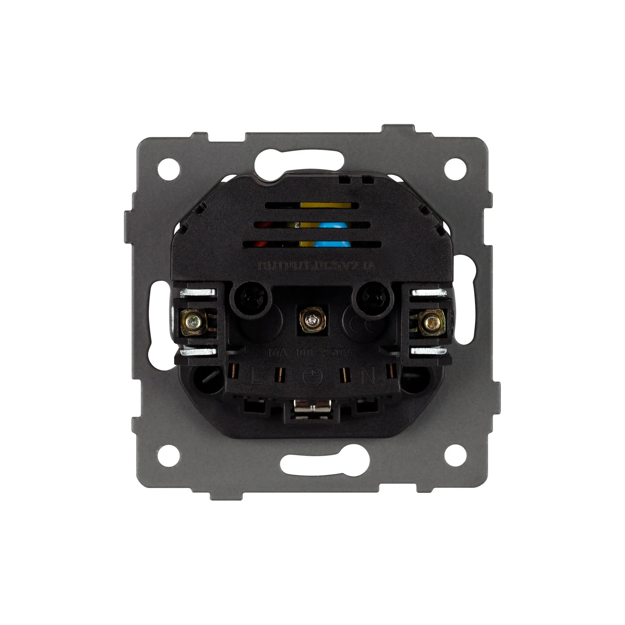Механизм розетки с USB зарядкой SCT-MUAC-PL-BK-V (250V, 16A) (Arlight, -) - Изображение