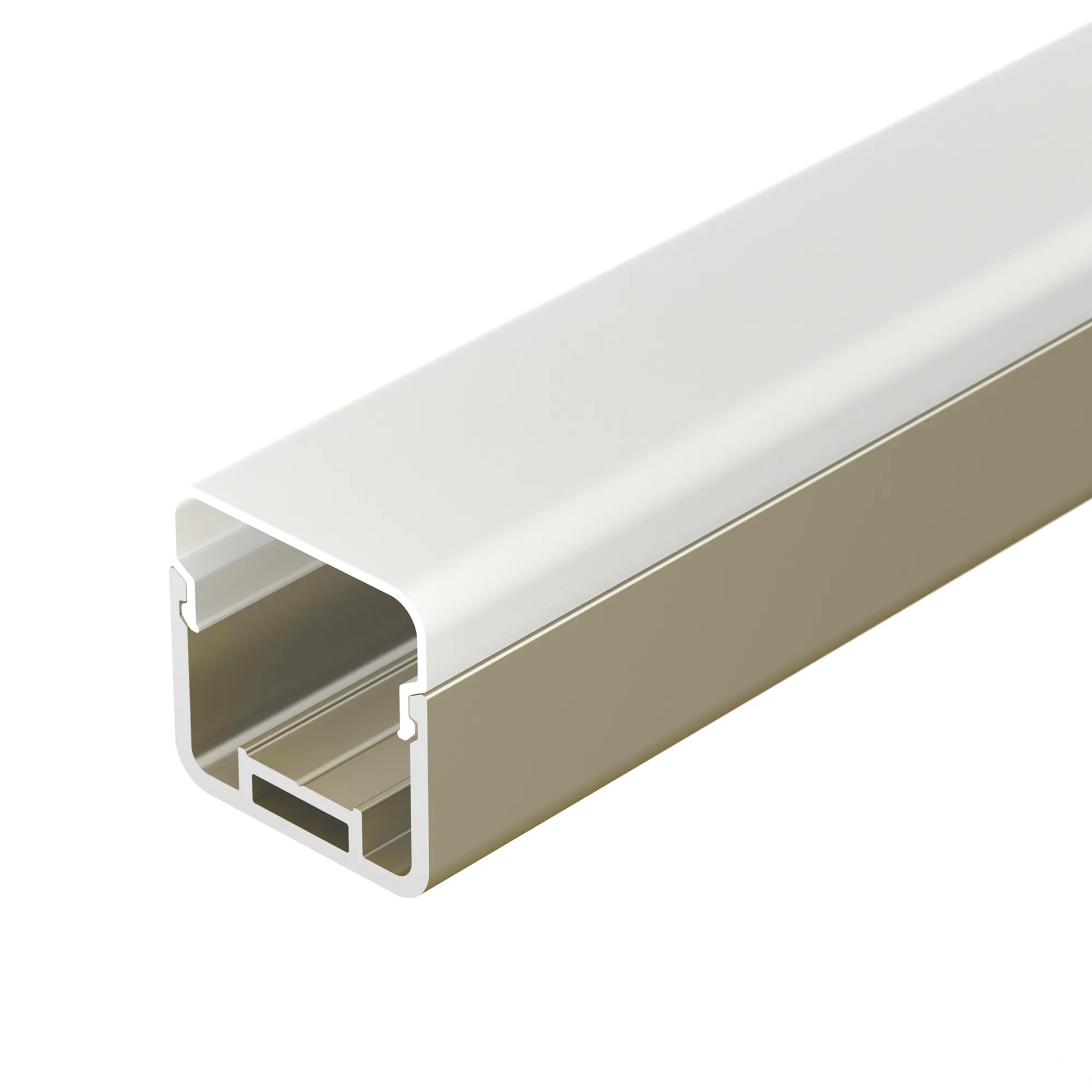 Профиль с экраном LINE-D-3030-2000 SQUARE OLIVE GREY+OPAL  (Arlight, Алюминий) - Изображение